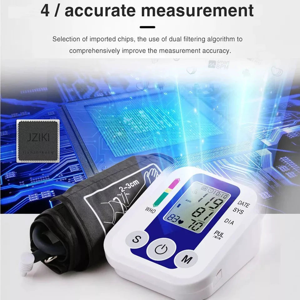 Digital Blood Pressure Monitor | Fully Automatic, Intellisense Technology & Memory Function for Home and Travel Use by BowLift