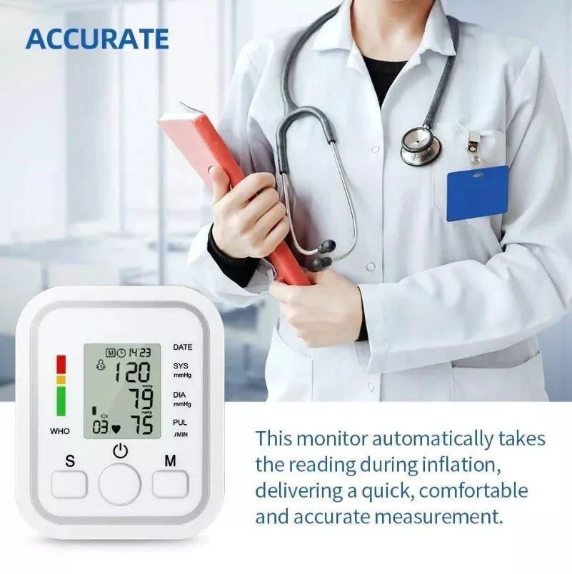Digital Blood Pressure Monitor | Fully Automatic, Intellisense Technology & Memory Function for Home and Travel Use by BowLift