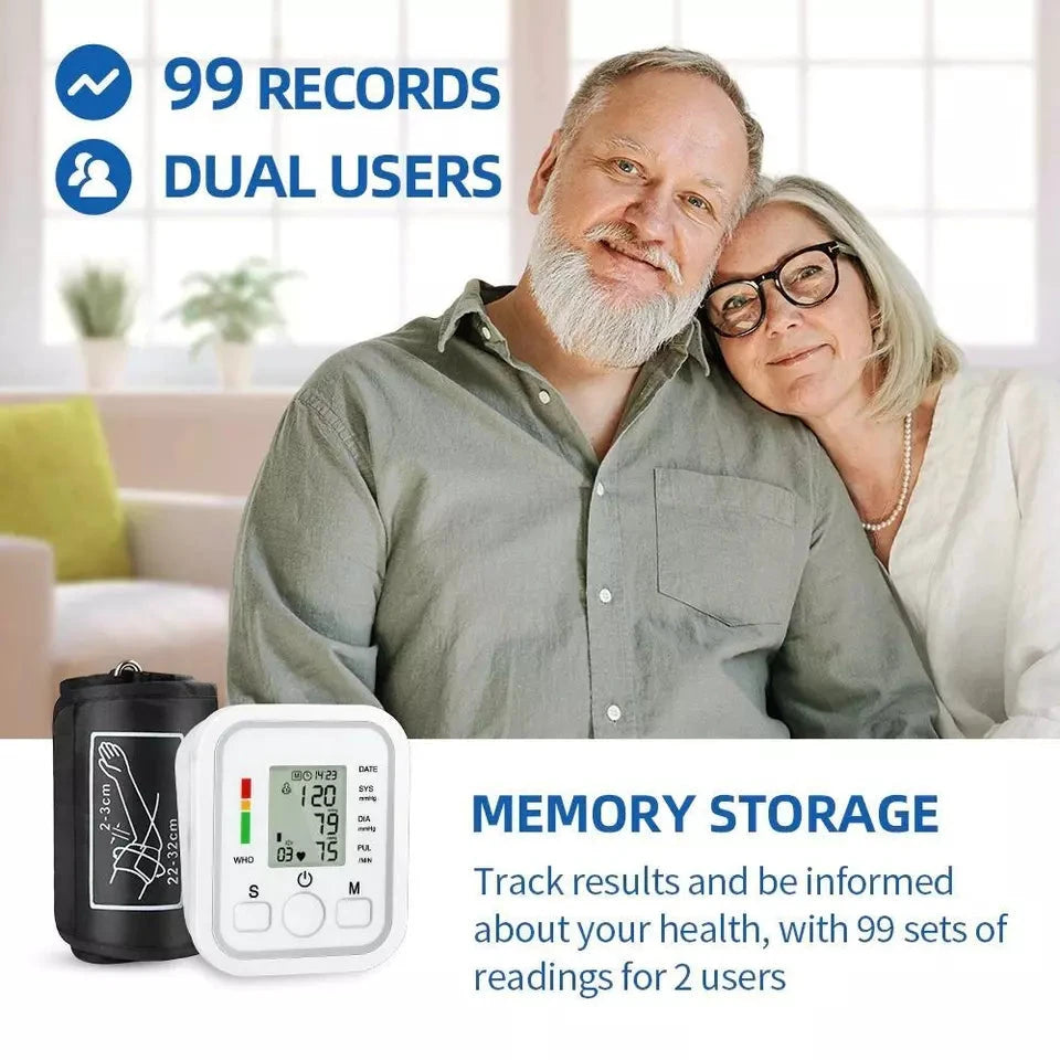 Digital Blood Pressure Monitor | Fully Automatic, Intellisense Technology & Memory Function for Home and Travel Use by BowLift
