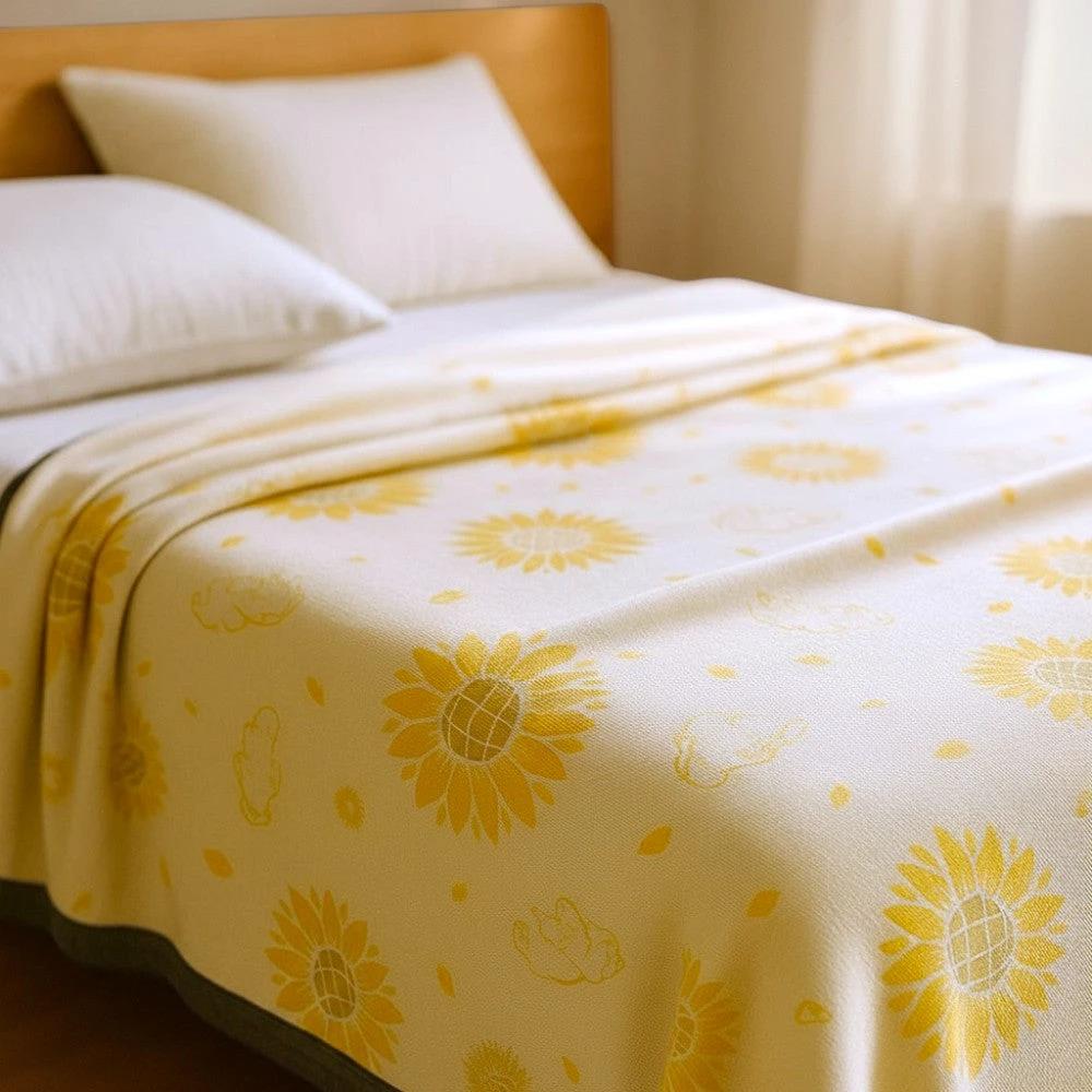 Sunflower Comfort Cotton Blanket by Casa & Beyond