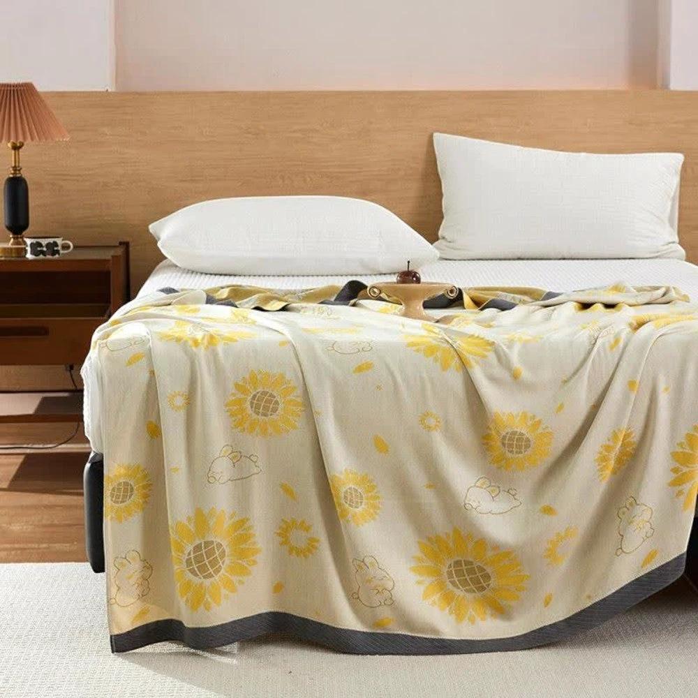 Sunflower Comfort Cotton Blanket by Casa & Beyond