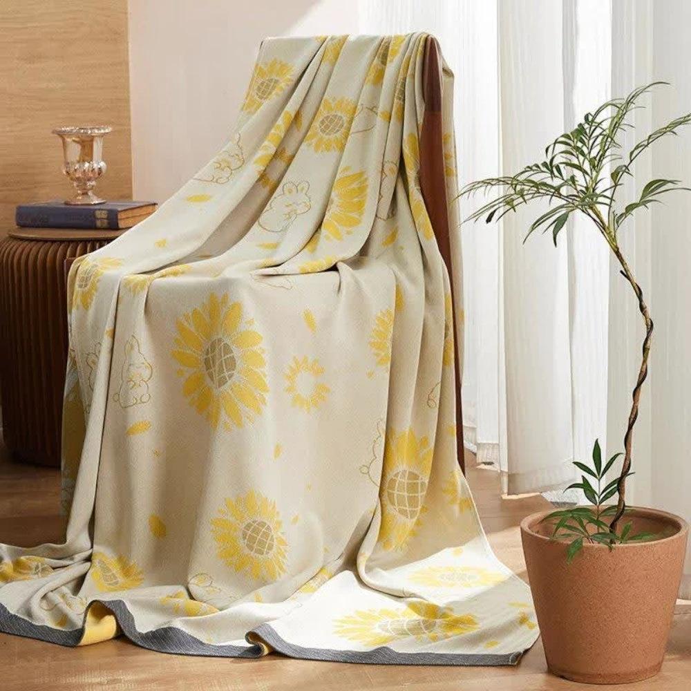 Sunflower Comfort Cotton Blanket by Casa & Beyond