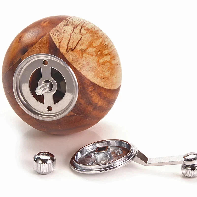 Salt and Pepper Mills Wood Pepper Grinders With Adjustable Coarseness by Bowlift