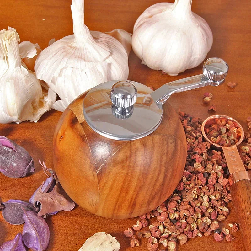 Salt and Pepper Mills Wood Pepper Grinders With Adjustable Coarseness by Bowlift