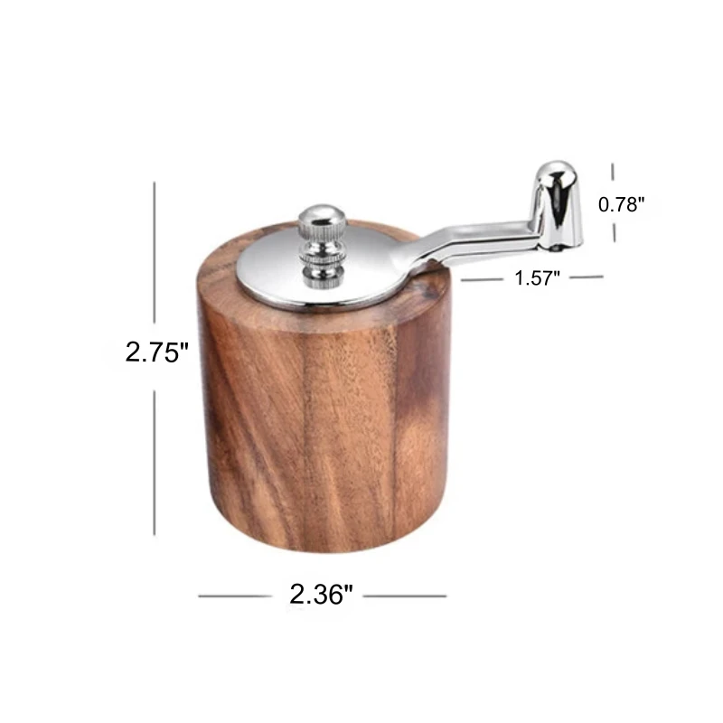 Salt and Pepper Mills Wood Pepper Grinders With Adjustable Coarseness by Bowlift