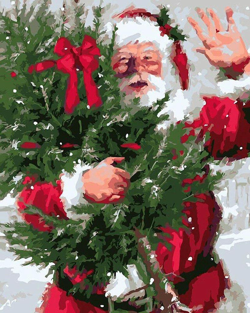 Santa Claus Is Coming to Town! - Van-Go Paint-By-Number Kit by Bowlift