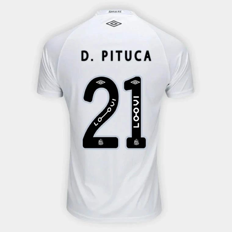 Santos FC D. PITUCA 21 Home 2025-26 Jersey – White by Soccer Jersey