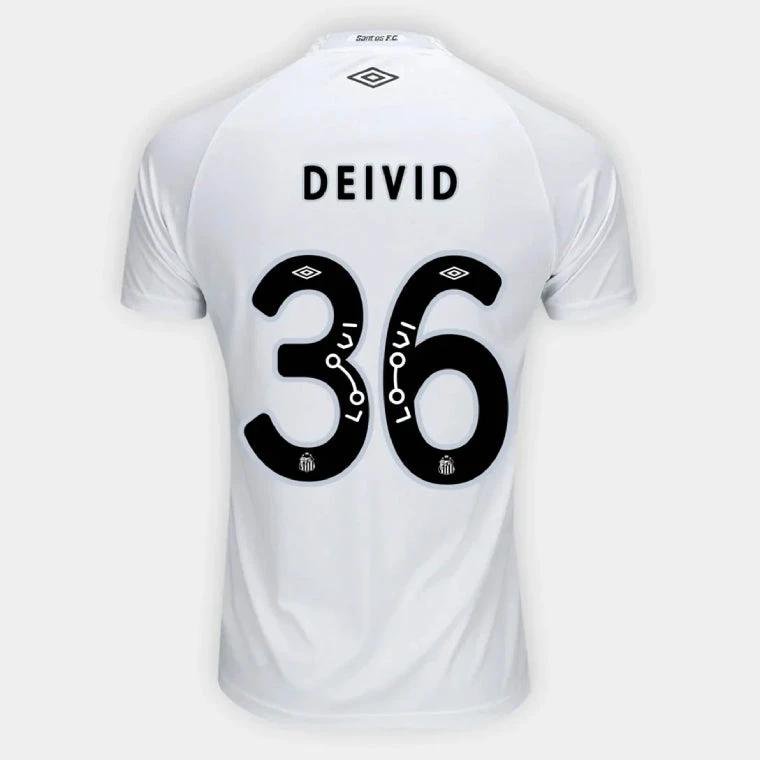 Santos FC DEIVID 36 Home 2025-26 Jersey – White by Soccer Jersey