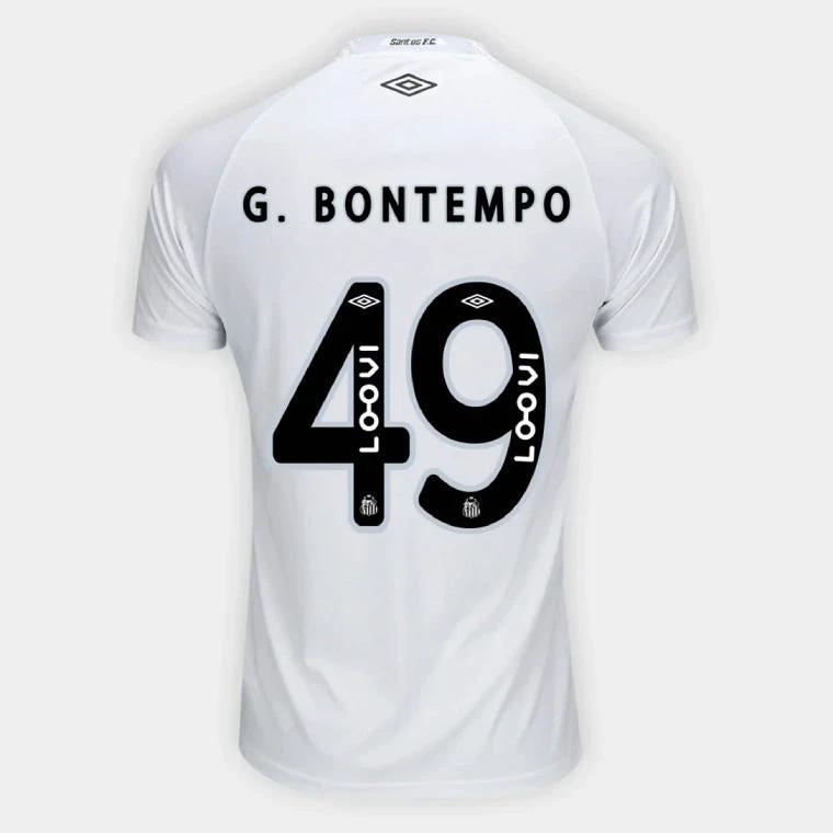Santos FC G. BONTEMPO 49 Home 2025-26 Jersey – White by Soccer Jersey