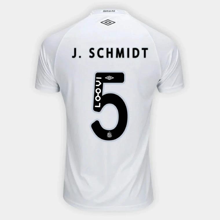 Santos FC J. SCHMIDT 5 Home 2025-26 Jersey – White by Soccer Jersey