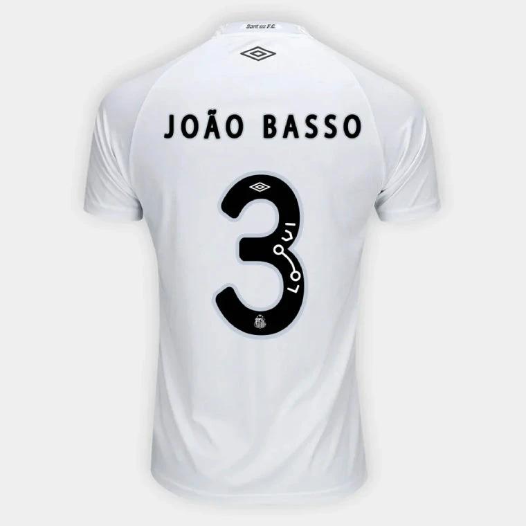 Santos FC JOAO BASSO 3 Home 2025-26 Jersey – White by Soccer Jersey