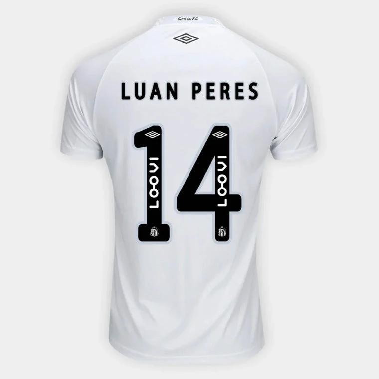 Santos FC LUAN PERES 14 Home 2025-26 Jersey – White by Soccer Jersey