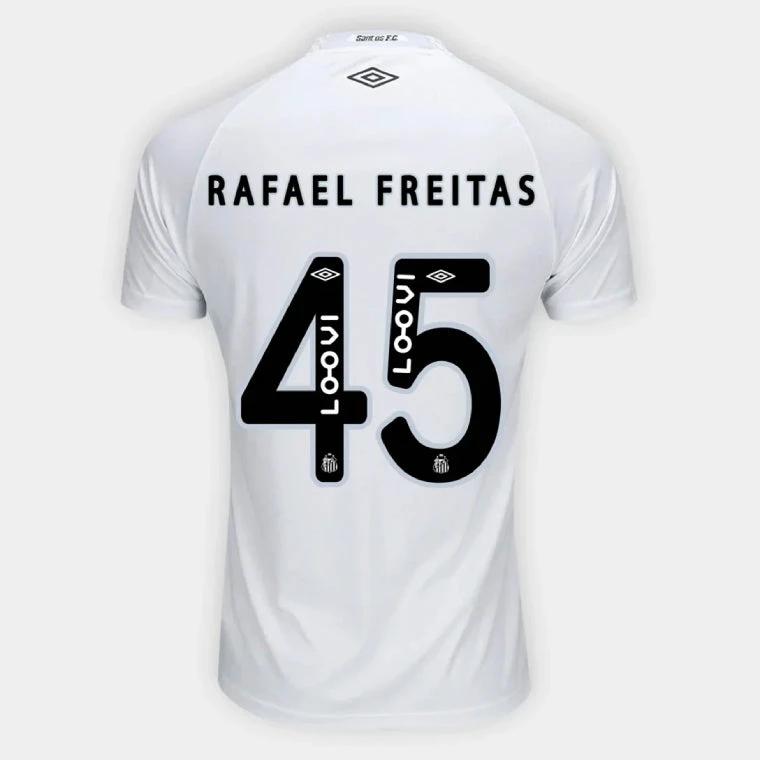 Santos FC RAFAEL FREITAS 45 Home 2025-26 Jersey – White by Soccer Jersey
