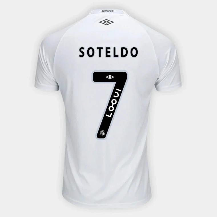Santos FC SOTELDO 7 Home 2025-26 Jersey – White by Soccer Jersey