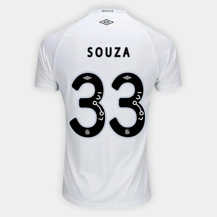 Santos FC SOUZA 33 Home 2025-26 Jersey – White by Soccer Jersey