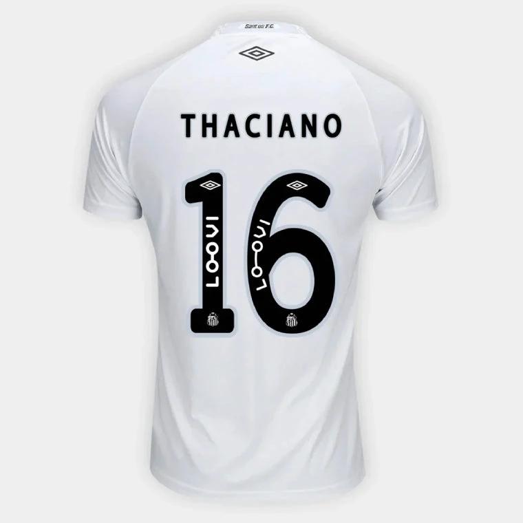 Santos FC THACIANO 16 Home 2025-26 Jersey – White by Soccer Jersey