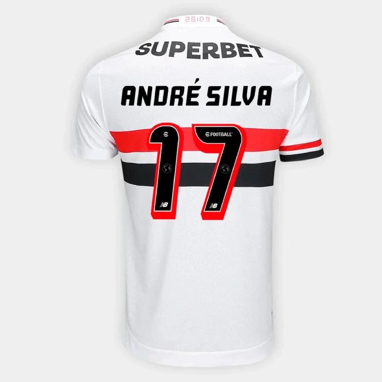 Sao Paulo FC ANDRE SILVA 17 Home 2025-26 Jersey – White by Soccer Jersey