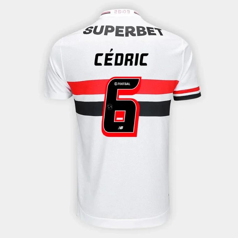 Sao Paulo FC CEDRIC 6 Home 2025-26 Jersey – White by Soccer Jersey