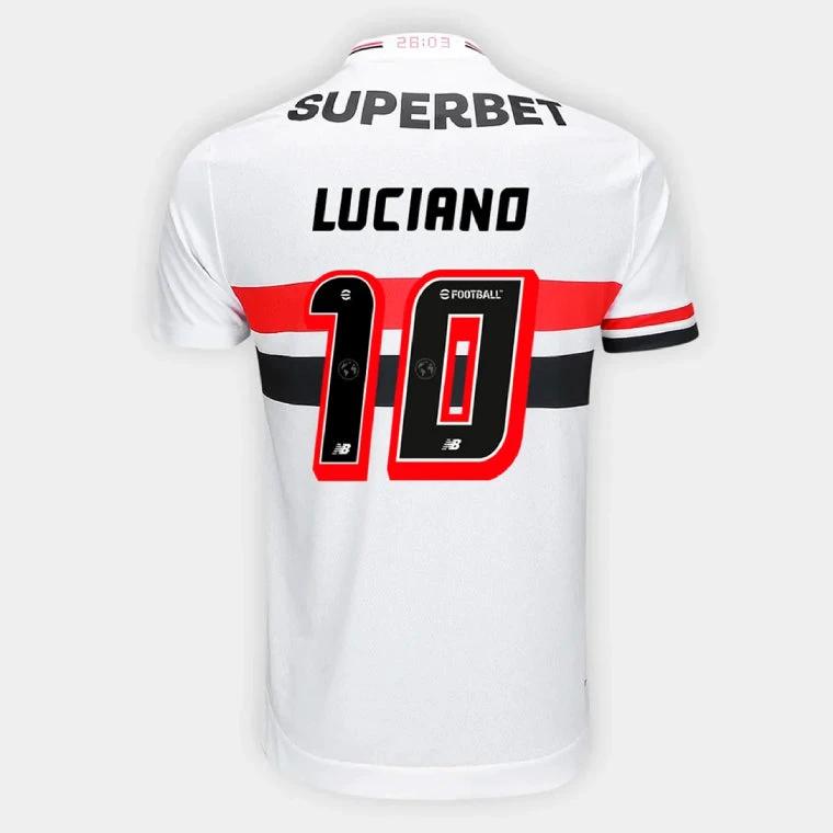 Sao Paulo FC LUCIANO 10 Home 2025-26 Jersey – White by Soccer Jersey