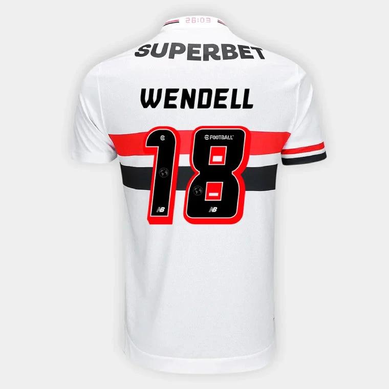 Sao Paulo FC WENDELL 18 Home 2025-26 Jersey – White by Soccer Jersey