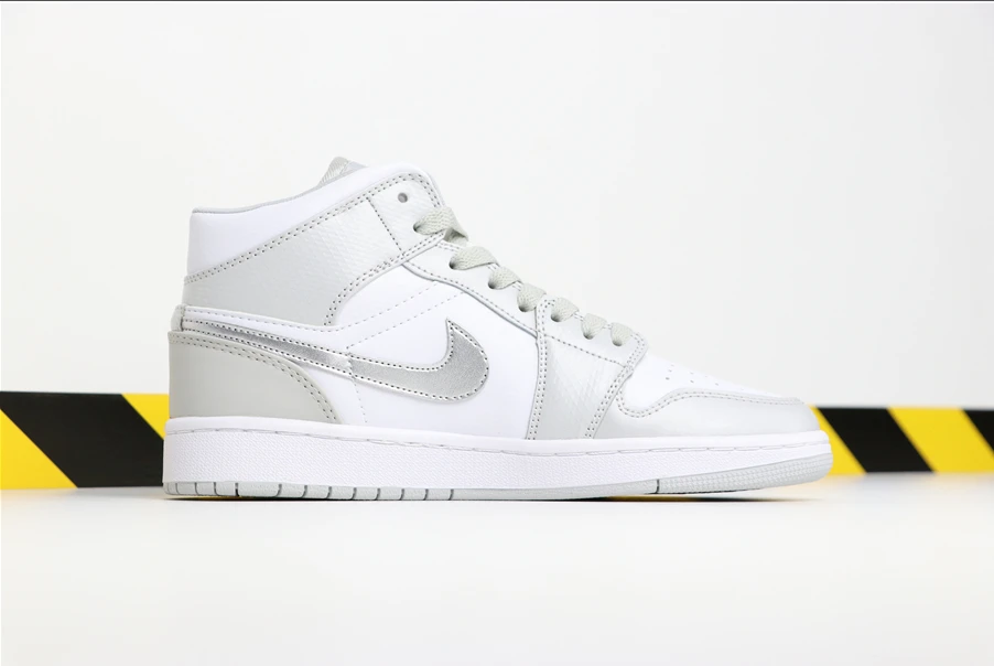 Air Jordan 1 Mid White Wolf Grey by Air Jordan