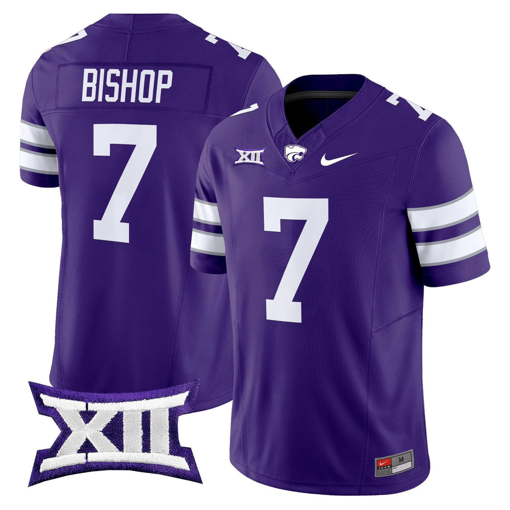 Michael Bishop Jersey #7 Kansas State Wildcats 2025 Limited Stitched Purple by My Store