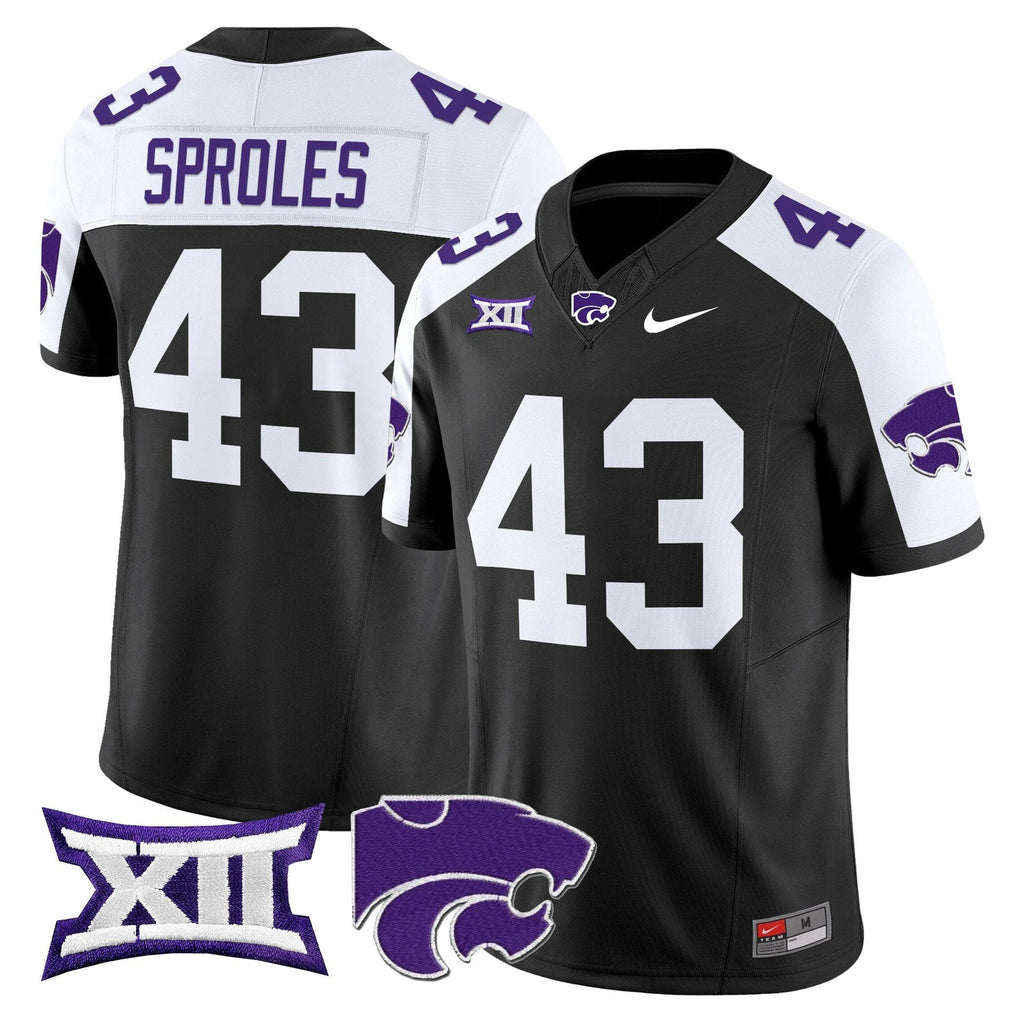 Darren Sproles Jersey #43 Kansas State Wildcats 2025 Limited Stitched Black Alter by My Store