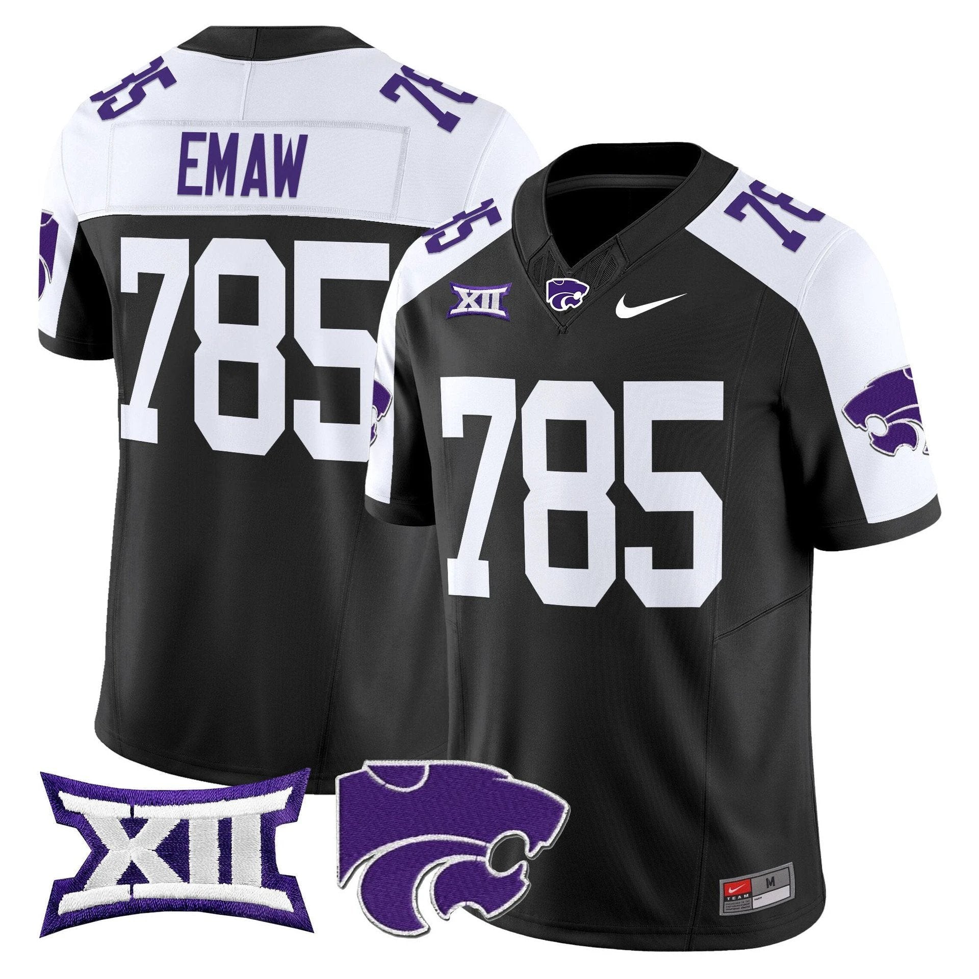 EMAW Jersey #785 Kansas State Wildcats 2025 Limited Stitched Black Alternate by My Store