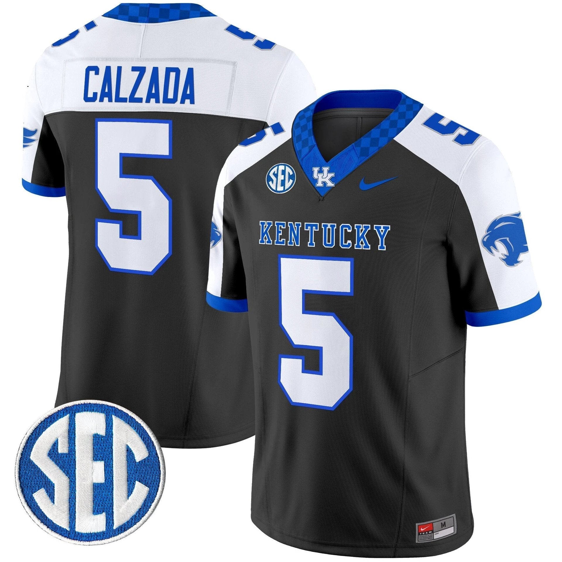 Zach Calzada Jersey #5 Kentucky Wildcats 2025 Limited Stitched Black Alter by My Store