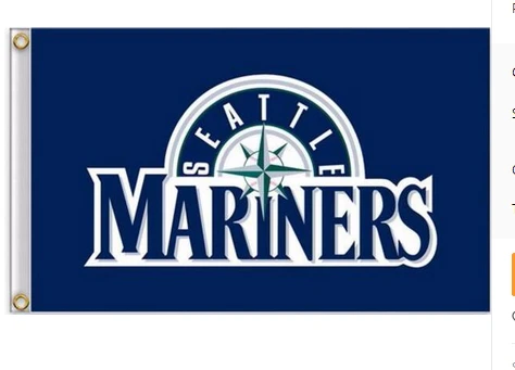 Seattle Mariners Flag-3x5FT Banner-100% polyester by flagsshop