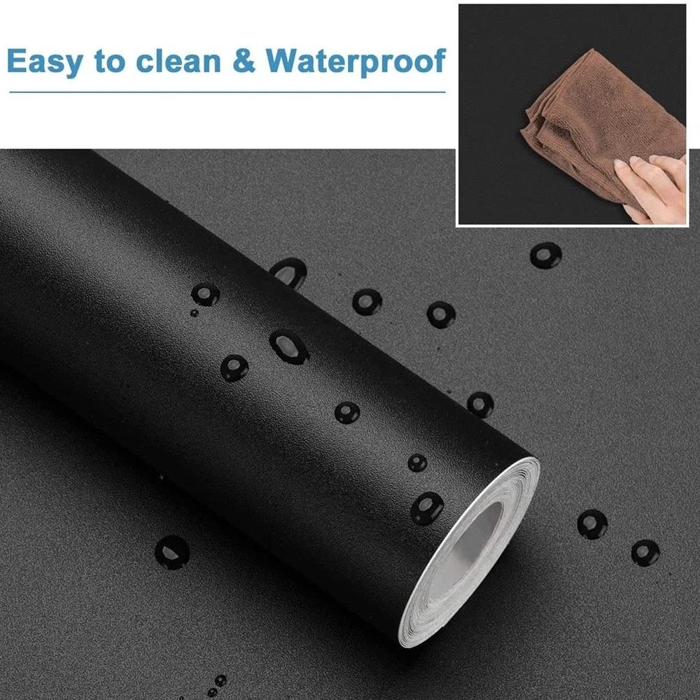 Self-adhesive Film Black Thickened Kitchen Cabinet Sticker Matt by Bowlift