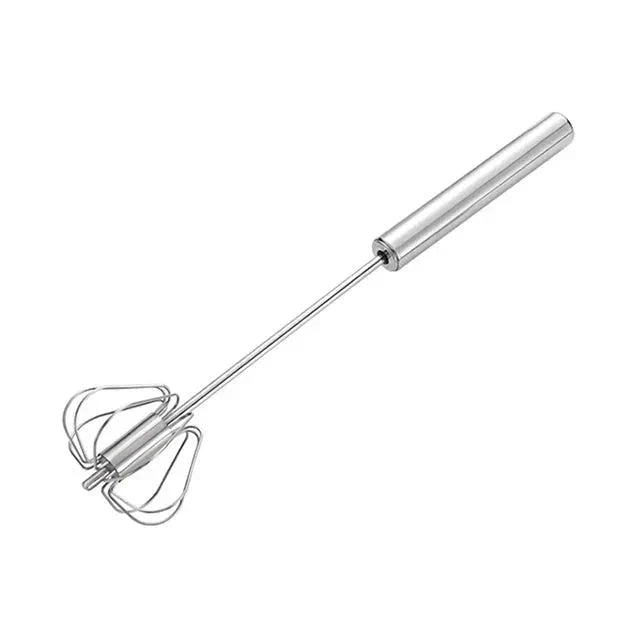 Semi-automatic Egg Beater Stainless Steel Whisk Press Type Egg Beater by Bowlift