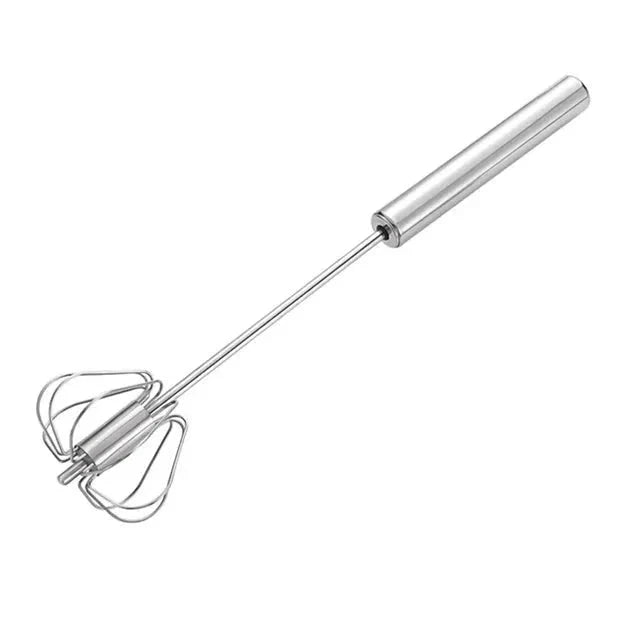 Semi-automatic Egg Beater Stainless Steel Whisk Press Type Egg Beater by Bowlift