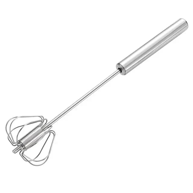 Semi-automatic Egg Beater Stainless Steel Whisk Press Type Egg Beater by Bowlift
