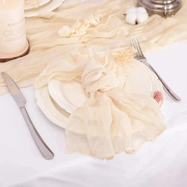 Set of 50 Gauze Cheesecloth Napkin Dinner Cloth Napkins Wrinkled Cloth by Bowlift