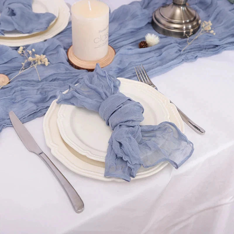 Set of 50 Gauze Cheesecloth Napkin Dinner Cloth Napkins Wrinkled Cloth by Bowlift