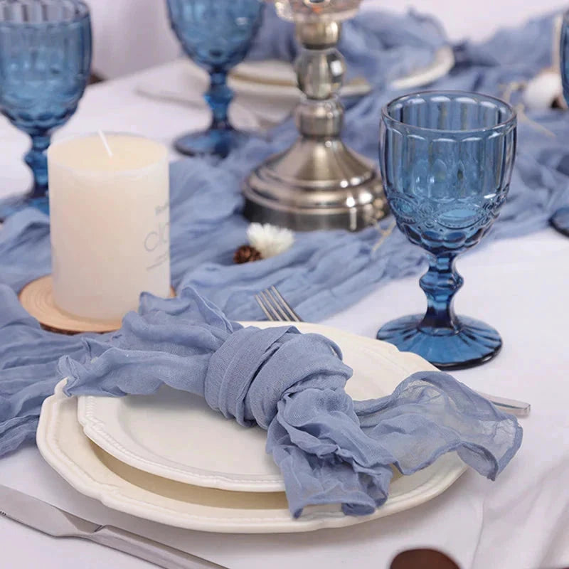 Set of 50 Gauze Cheesecloth Napkin Dinner Cloth Napkins Wrinkled Cloth by Bowlift