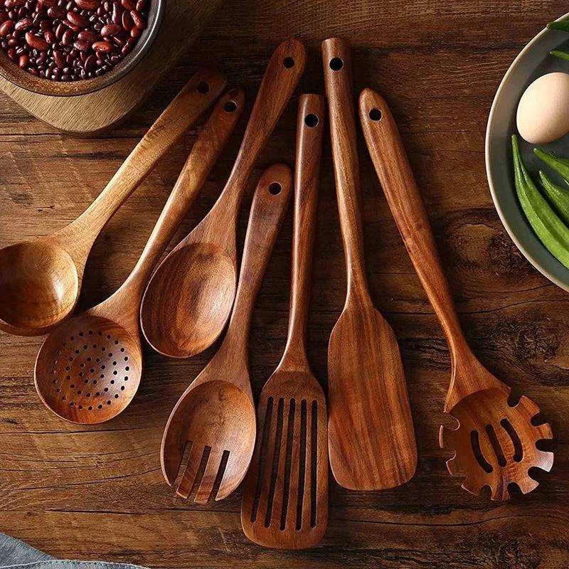 EcoChef - Teak Wood Dinnerware Set Bowlift by Bowlift