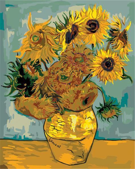 Sunflowers - Van-Go Paint-by-Number Kit by Bowlift