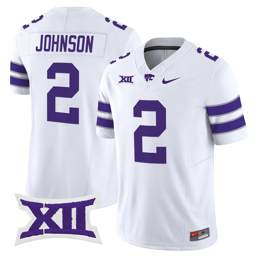 Avery Johnsonn Jersey #2 Kansas State Wildcats 2025 Limited Stitched White by My Store