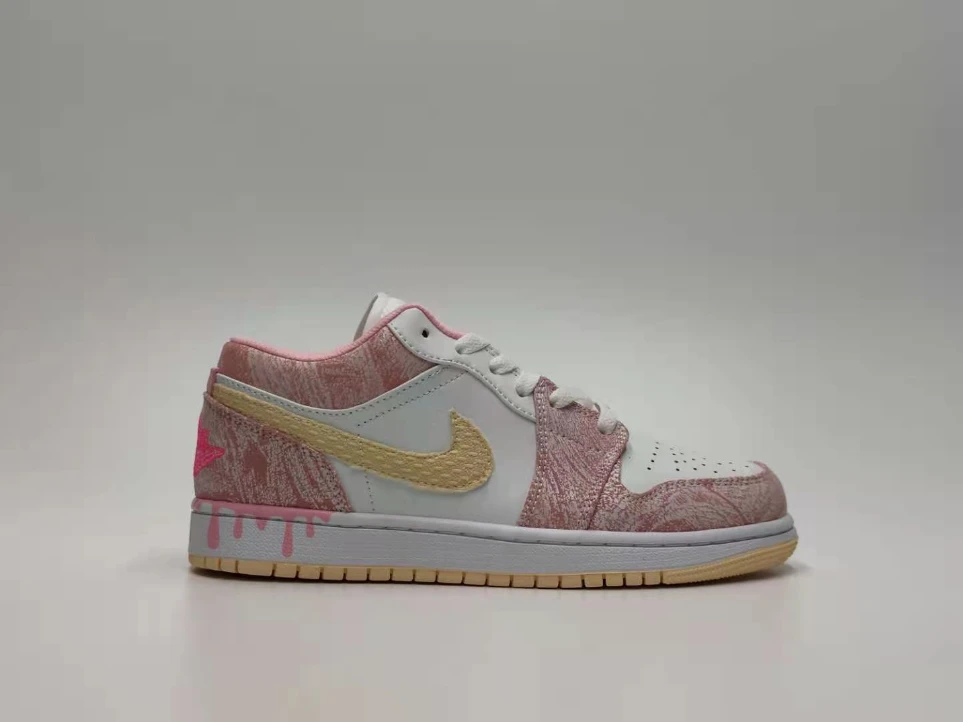 Air Jordan 1 Low Paint Drip White Punch by Air Jordan