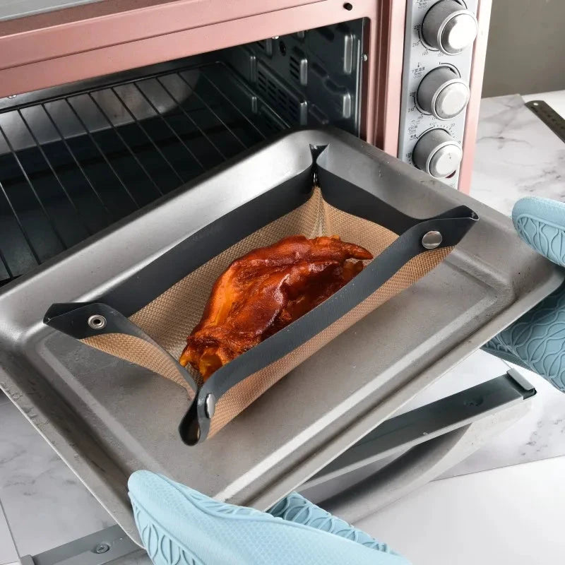 Silicone Baking Mat with Button Non-Stick Reusable Heat-Resistant Liner by Bowlift