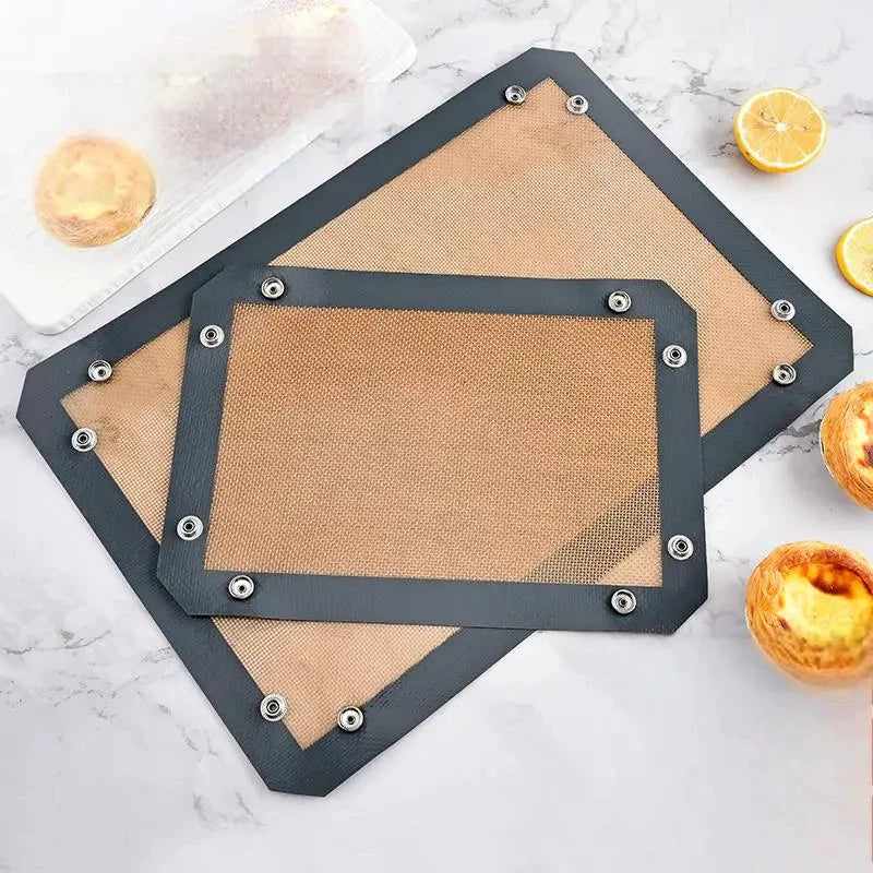 Silicone Baking Mat with Button Non-Stick Reusable Heat-Resistant Liner by Bowlift