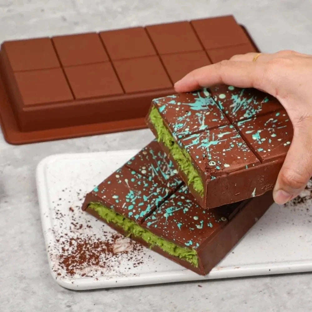 Silicone Chocolate Bar Mold Break-Apart Rectangle Mold Wax Melt Molder by Bowlift