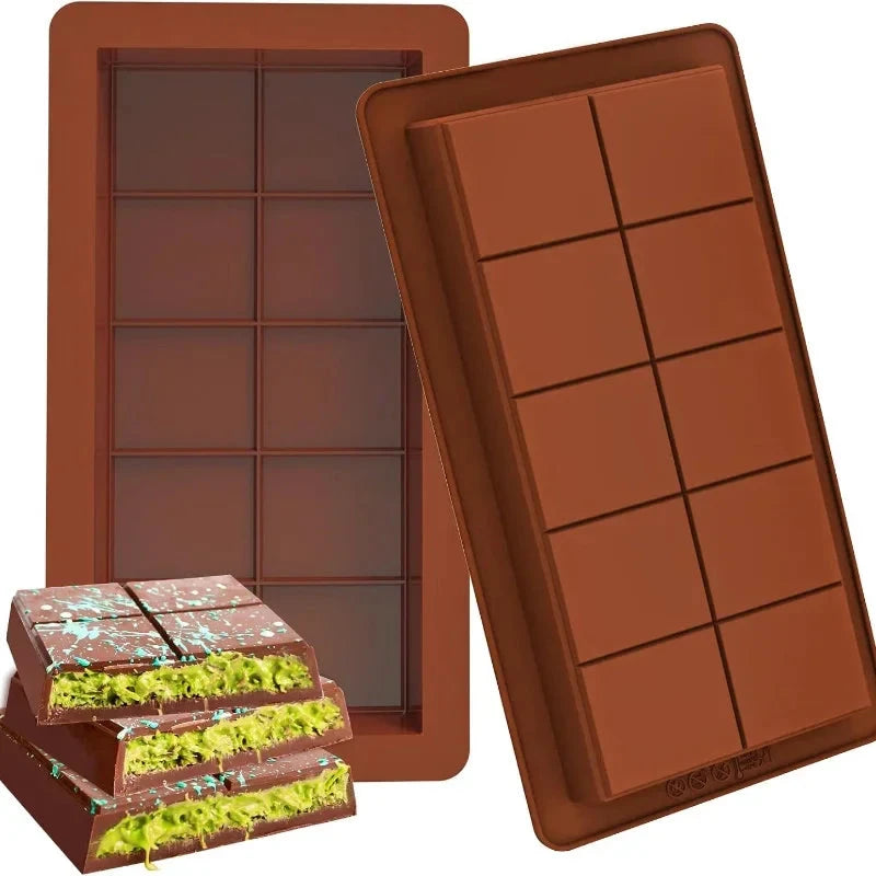 Silicone Chocolate Bar Mold Break-Apart Rectangle Mold Wax Melt Molder by Bowlift