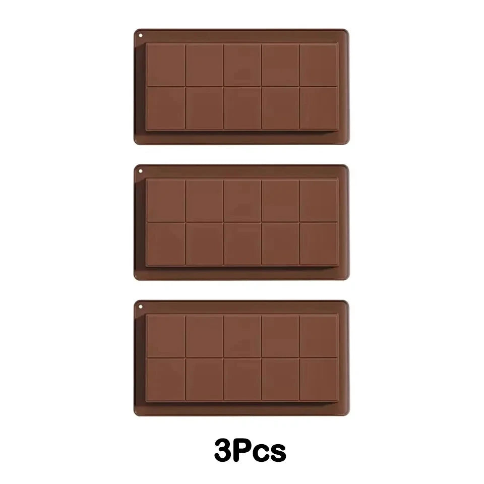 Silicone Chocolate Bar Mold Break-Apart Rectangle Mold Wax Melt Molder by Bowlift