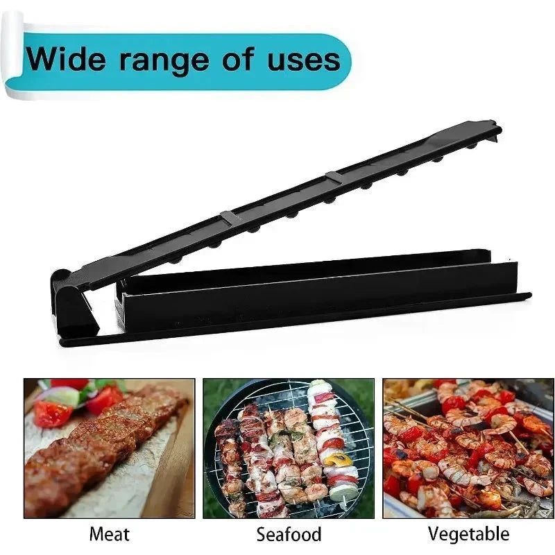 Single Row Kebab Maker BBQ Meat Skewer Machine Kebab Press Maker by Bowlift