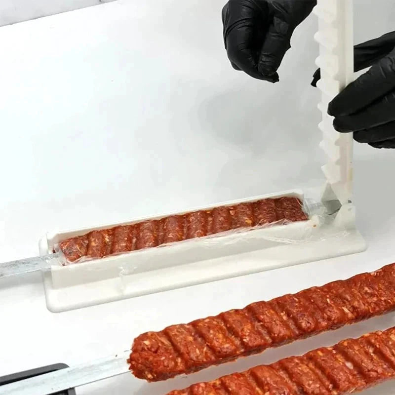 Single Row Kebab Maker BBQ Meat Skewer Reusable Barbecue Maker by Bowlift