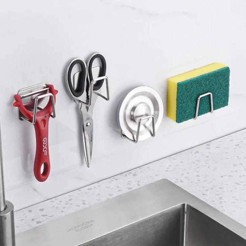 Sink Sponge Rack Drain Storage Shelf Stainless Steel Sponge Holder by Bowlift