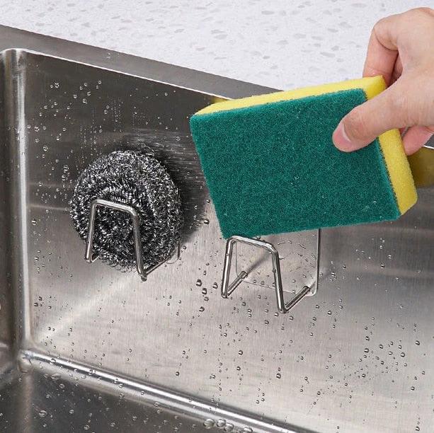 Sink Sponge Rack Drain Storage Shelf Stainless Steel Sponge Holder by Bowlift